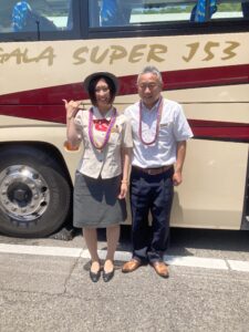 Guide Kaho-san and Bus Driver Mr. Kasagawa